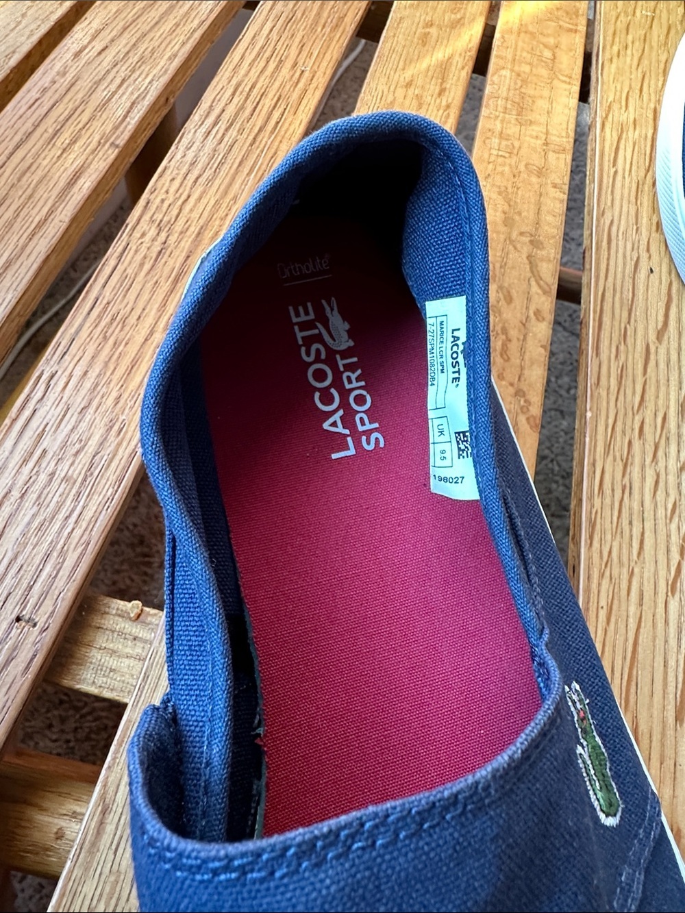 Lacoste Men’s Marice Canvas Slip on Sz 9.5 - Picture 6 of 8